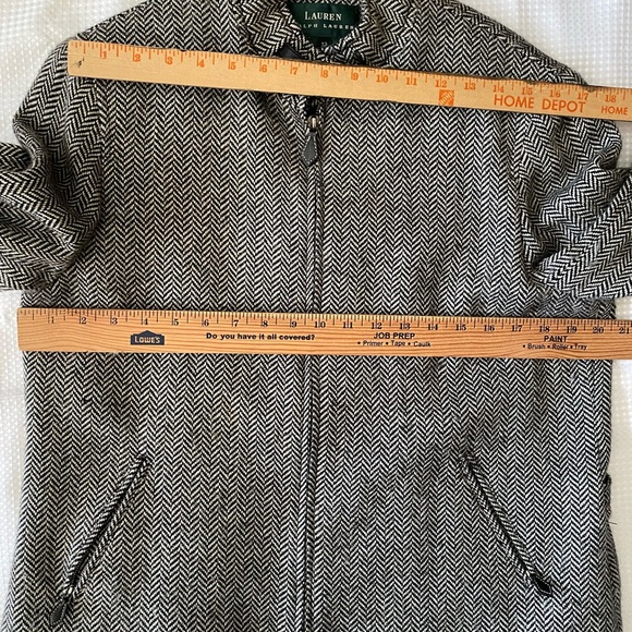 Lauren Ralph Lauren Wool Alpaca Spring casual Jacket size 12, herringbone  print - Picture 4 of 14